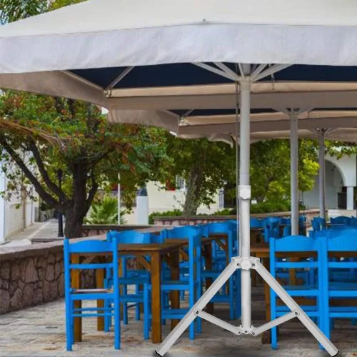 Vista 3 de Base de sombrillas, tornillo ajustable, resistente, ahorro de espacio, para sombrilla de playa, sombrilla de pesca, sombrilla de jardín