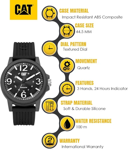 Vista 3 de CAT WATCHES Reloj de cuarzo para hombre con pantalla analógica y movimiento