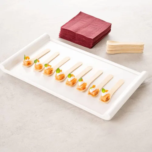 Vista 8 de Restaurantware Eco Luxe - Cucharas de degustación de 3.5 pulgadas, 1000 cucharas desechables para helado, resistentes para alimentos calientes