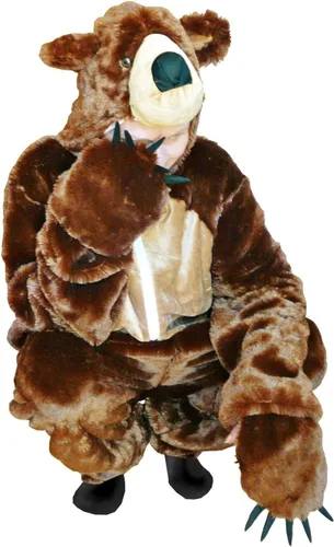 Vista 4 de Fantasy World Disfraz de Halloween de oso marrón, para adultos, unisex, para mujeres, hombres, parejas, animales, animales, talla M, F67