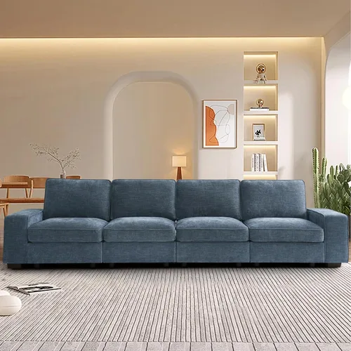 Vista 45 de TEKAMON - Sofá modular de 73" con almacenamiento en el asiento, sofá biplaza moderno de tela de chenilla para sala de estar, oficina, apartamento