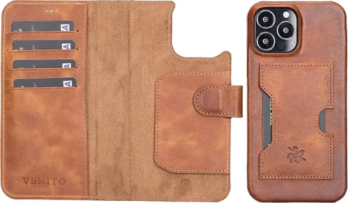 Vista 142 de Venito Florence - Funda de piel compatible con Samsung Galaxy S9, extra segura con bloqueo RFID, cartera desmontable para teléfono (gris decolorado)