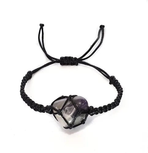 Vista 2 de BOHO GARDEN Pulseras de cristal curativo cuentas con piedra preciosa real, cuerda ajustable