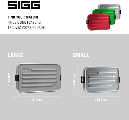 Vista 5 de Sigg - Lonchera de Metal Plus - Envase de alimentos con compartimentos - Diseño suizo - Apto para lavavajillas - Ultra ligero - T/G Alu