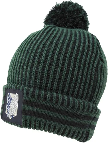 Vista 2 de Ripple Junction Attack on Titan Temporada 3 Scout Regiment Gorro de punto acanalado verde, Verde