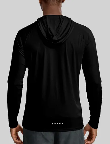 Vista 2 de Zengjo Sudadera ligera con capucha para hombre, manga larga con capucha