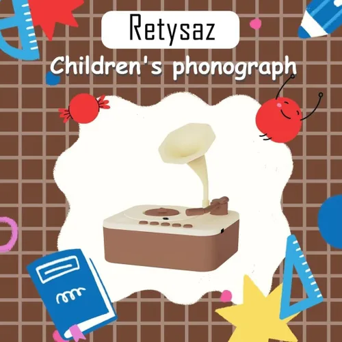 Vista 2 de Fonógrafo para niños con 96 tarjetas, reproductor de música de cuentos para niños de 3 a 12 años, juguete sensorial musical para niños y niñas
