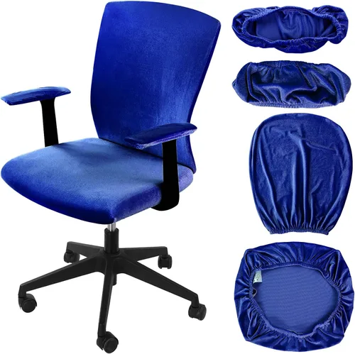 Vista 12 de Tallew Juego de 4 Fundas para Silla de Oficina, Fundas Universales Elásticas para Computadora, Fundas Protectoras Estiratables para Asiento