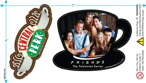 Vista 2 de Popfunk Sudadera con capucha y pegatinas con logotipo de TV Classic Friends