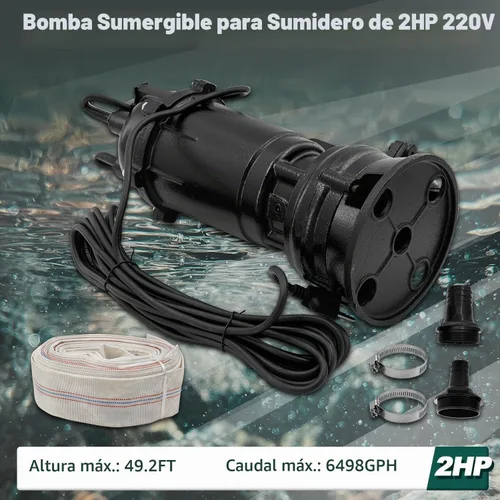 Vista 6 de Bomba sumergible de aguas residuales/efluentes del arrabio de la bomba 220V 2HP del sumidero