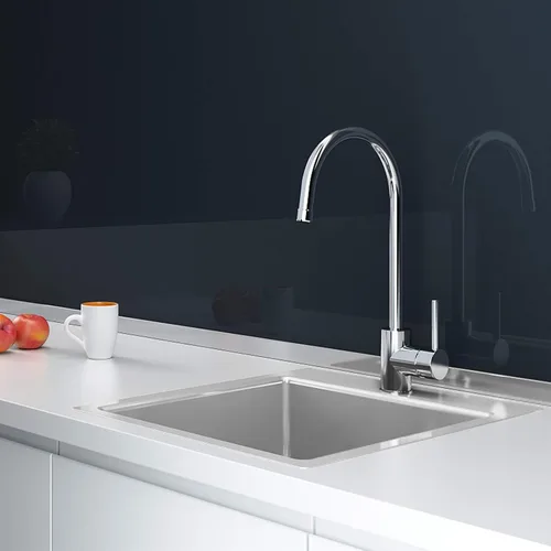 Vista 6 de YSSOA Fregadero de cocina con estación de trabajo de montaje superior, calibre 20, tazón individual con 3 accesorios