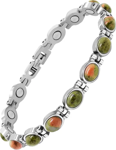 Vista 13 de JEROOT Pulseras magnéticas de ultra resistencia, pulsera para mujeres y hombres, imanes de neodimio de 3500-6000 Gauss, joyería de regalo de terapia