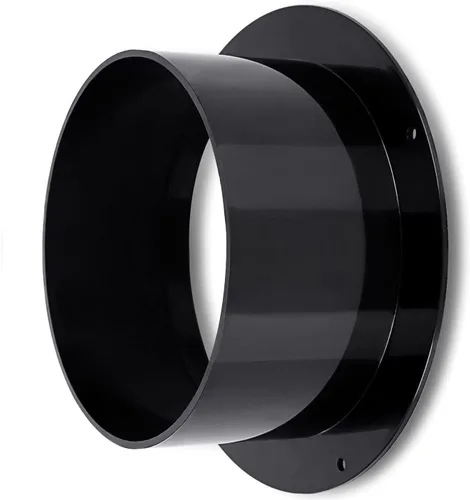 Vista 10 de Placa de pared para salida de secadora de 3" de plástico negro con brida recta para conector de conducto, guarnición de pared, collar de tubo