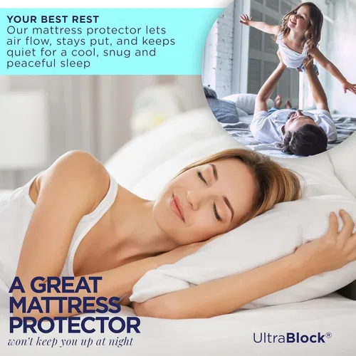 Vista 5 de Protector de colchón impermeable UltraPlush Premium – Funda muy suave y silenciosa, otro, Completo