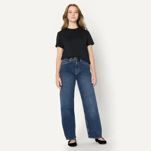 Vista 5 de Amazon Essentials (Selección de Demi) Camiseta de cuello redondo de ajuste holgado de algodón para mujer