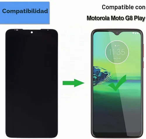 Vista 4 de Conjunto de pantalla táctil LCD compatible con Motorola Moto G8 Play XT2015, XT2015-2 6.2 pulgadas LCD táctil Asamblea con herramientas