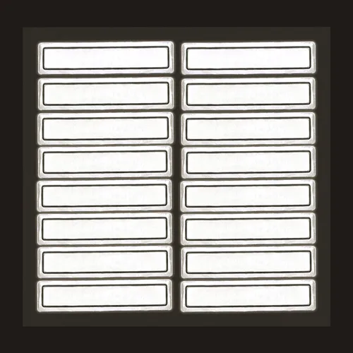 Vista 7 de MyHardHatStickers Tiras reflectantes retro duraderas para casco en color naranja fluorescente y azul - 1" x 4", paquete de 16, pegatinas para casco