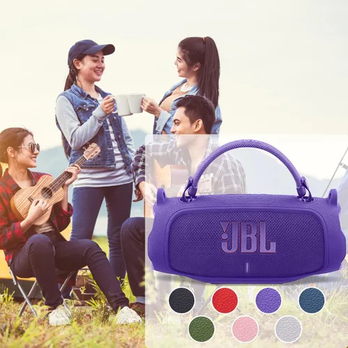 Vista 56 de Funda de silicona compatible con JBL Charge 5 Altavoz Bluetooth portátil impermeable (Cubierta de silicona negra)