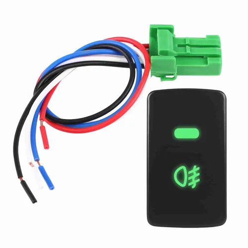 Vista 5 de Interruptor de luz antiniebla del coche, botón plástico negro de 5 pines para CRV