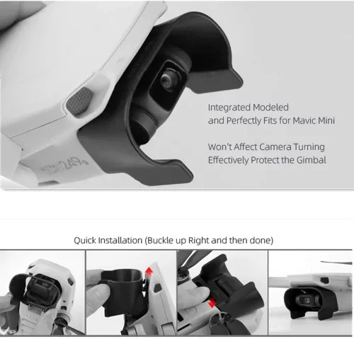 Vista 6 de Mavic Mini - Protector de cámara antirreflejos, protector de lente para DJI Mavic Mini/Mavic Mini 2