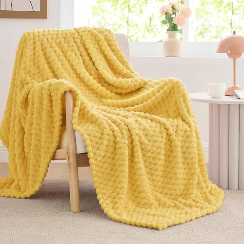 Vista 63 de BEDELITE Manta de forro polar para sofá y cama, manta decorativa de jacquard 3D de almendra, súper suave y acogedora, manta mullida cálida adecuada
