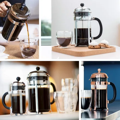Vista 13 de Bodum Chambord - Cafetera de prensa francesa, Jarra de vidrio, Cromado