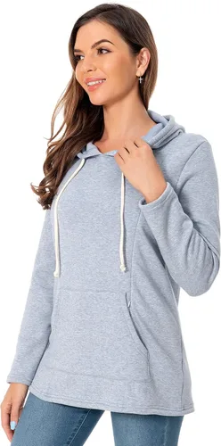 Vista 73 de Bearsland - Sudadera de lactancia y maternidad para mujer, con bolsillos y capucha