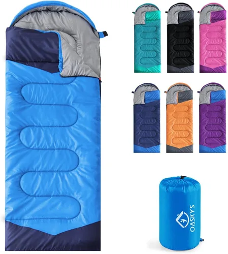 Vista 17 de oaskys Camping Sleeping Bag - 3 Season Warm & Cool Weather - Summer Spring Fall Lightweight Waterproof for Adults Kids - Camping Essentials Gear