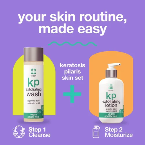 Vista 5 de TOUCH Keratosis Pilaris Exfoliating Body Wash Cleanser - Gel de baño KP con 15% de ácido glicólico, aloe vera y ácido hialurónico, 8 onzas
