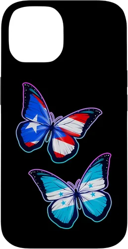 Vista 4 de Honduras Puerto Rico bicultural Roots. Butterfly Version Case for iPhone 17