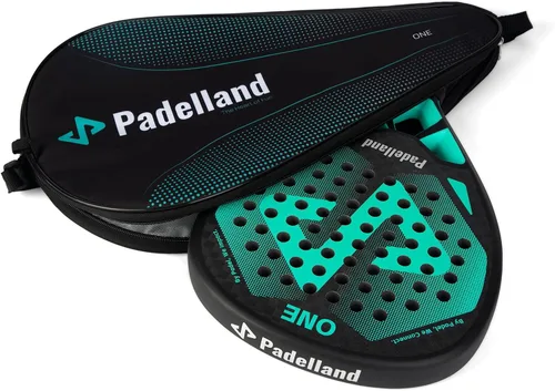 Vista 3 de PADELLAND - Raqueta de pádel - Superficie de fibra de carbono, apta para principiantes e intermedios, ligera, 0.8 libras, control
