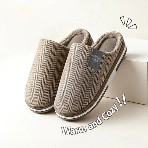 Vista 3 de ASHALI Pantuflas de espuma viscoelástica para hombre y mujer, de algodón suave y afelpado, para interiores y exteriores, con suela antideslizante