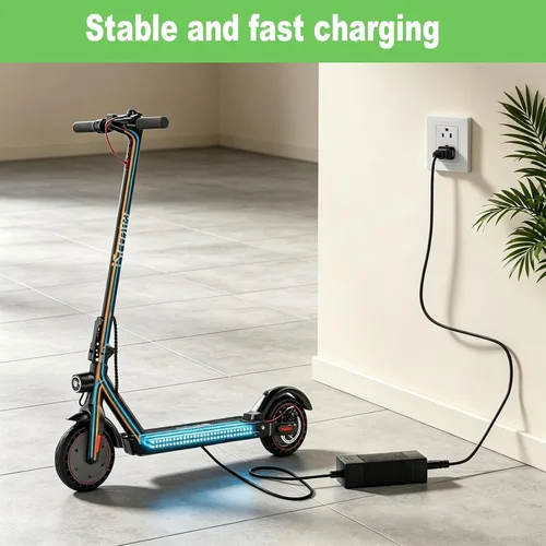 Vista 3 de Cargador de 42V 2A para iScooter 36V Batería de iones de litio compatible con iScooter i9, i9 Pro, i8, i8L, 1S e isinwheel U1, M10, S9 Pro, S9 Max