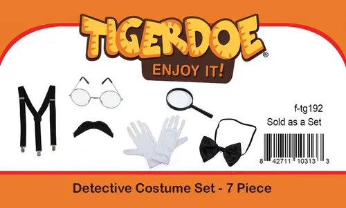 Vista 7 de Tigerdoe Disfraz de detective, accesorios de disfraz de 7 piezas, kit de espía, disfraz de agente secreto