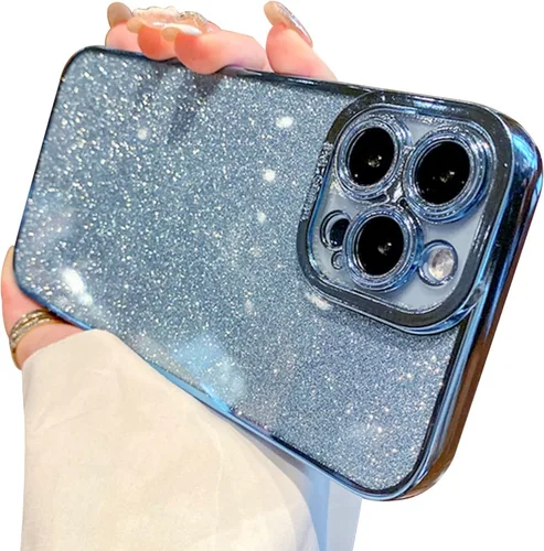 Vista 7 de Funda compatible con iPhone 11 Pro con purpurina, de lujo, linda, flexible, cubierta chapada, protección de cámara, a prueba de golpes, funda