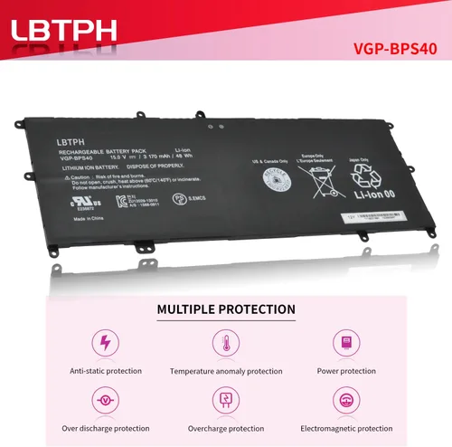Vista 5 de VGP-BPS40 Batería para Sony VAIO Flip SVF 14A 15A SVF14N SVF14N11CXB SVF14NA1UL SVF15N17CXB SVF15N18PXB SVF15N23CGS SVF15N27CGB SVF15N27CGB