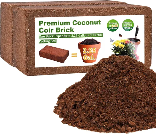 Vista 12 de Fibra de Coco Orgánica 1 Pieza Ladrillo de Fibra de Coco Comprimido Sustrato de Cáscara de Fibra de Coco Mantillo Núcleo de Corteza de Coco Medio