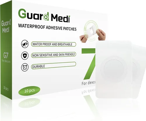 Vista 7 de Guard Medi - Parches adhesivos para Dexcom G7, cubiertas de sensor CGM impermeables y resistentes al sudor, cinta de sobreparche hipoalergénica
