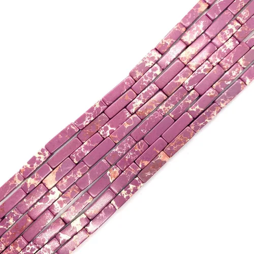 Vista 27 de Espaciador de tubo rectangular de amazonita de piedra natural de 0.157 x 0.512 in, cuentas sueltas para manualidades, pulseras, collares, joyería