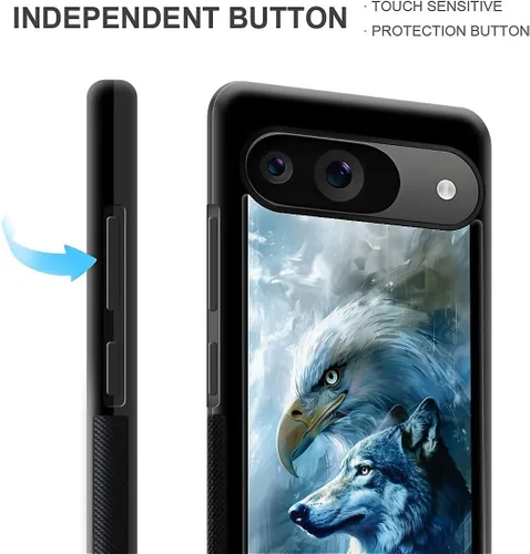 Vista 407 de Compatible con Google Pixel 4A 5G Mobile Case Creative Acrylic Panel trasero Silicona Protección Grip especialmente diseñado para Google Pixel 4A 5G