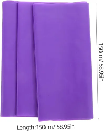 Vista 2 de Luxshiny Juego de 3 bandas de resistencia moradas resistentes y elásticas para estirar, pilates, yoga, terapia física, entrenamiento en casa