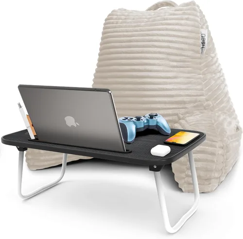 Vista 37 de Nestl Almohada de lectura para niños y adolescentes con espuma viscoelástica triturada, almohadas de respaldo de felpa de corte lujoso para leer