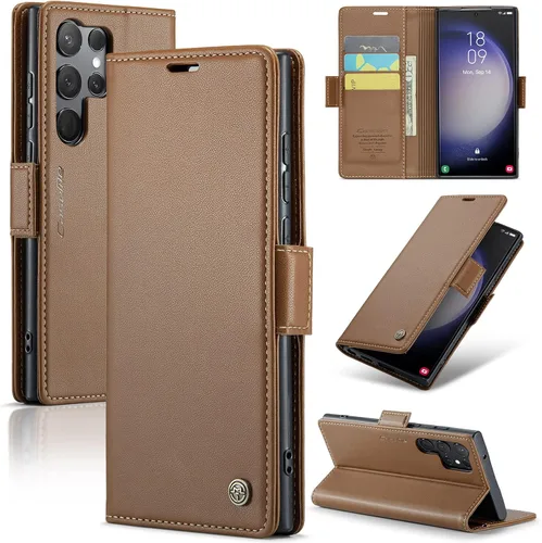 Vista 12 de SINIANL Funda tipo cartera para Samsung Galaxy S23 con bloqueo RFID, funda para Samsung S23 para mujeres y hombres con tarjetero con cierre
