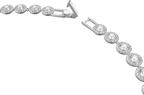 Vista 3 de Swarovski Angelic Necklace, Earring, and Bracelet Crystal Jewelry Collection, Rhodium Tone Finish, Blue Crystal, Pink Crystal, Clear Crystal