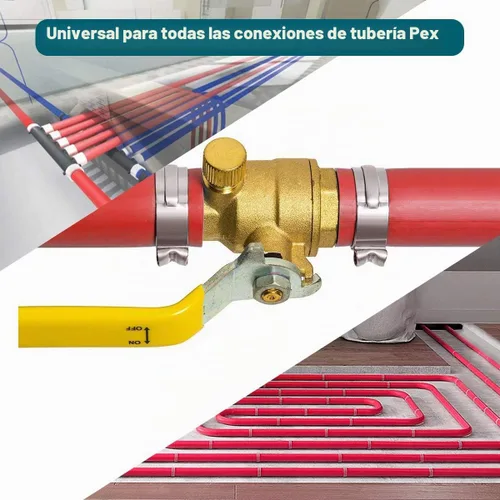Vista 5 de LOKMAN Paquete de 50 Abrazaderas de Sujeción PEX de 1 Pulgada, Anillos de Sujeción y Prensado de Acero Inoxidable Abrazaderas de Pellizco