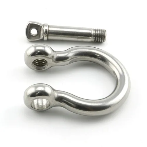Vista 4 de Heyous 1/2 pulgada 0.472 in tornillo pin ancla grillete de acero inoxidable resistente en forma de arco abrazadera de carga para cadenas Wirerope