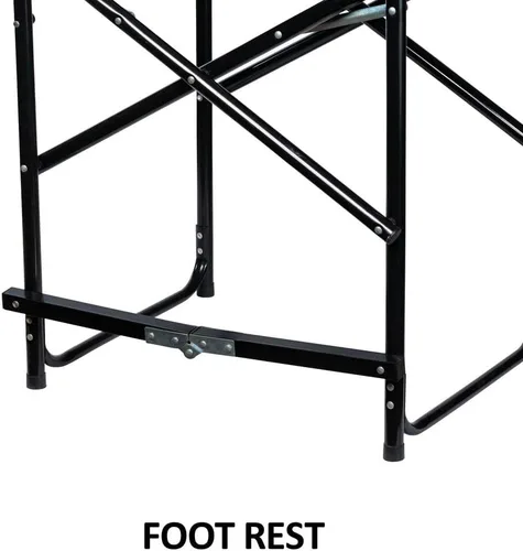 Vista 5 de Dura-Tech Silla alta plegable con mesa Comodidad estable elevada Duradera y resistente Comodidad acolchada Mesa plegable adjunta Capacidad