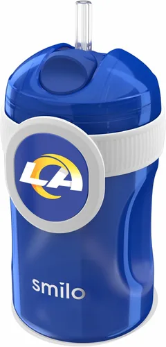 Vista 37 de Smilo Vaso con popote de Arizona Cardinals con licencia oficial de la NFL, para bebés y niños pequeños, con popote de silicona ponderado y capacidad