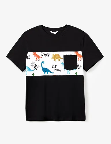 Vista 3 de PATPAT Trajes familiares a juego para mamá y yo, trajes a juego de manga corta, vestidos y camisetas hawaianas tropicales bodycon