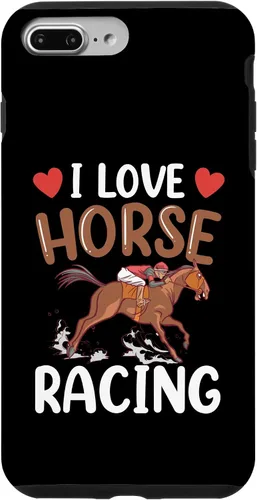 Vista 11 de Funda para iPhone 13 I Love Horse Racing Horses Race Racer